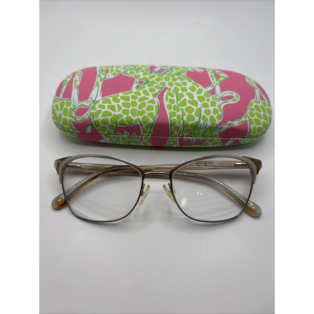 Lilly Pulitzer BELINA YG Gold Eyeglasses Frame 52-16-135mm w/case
